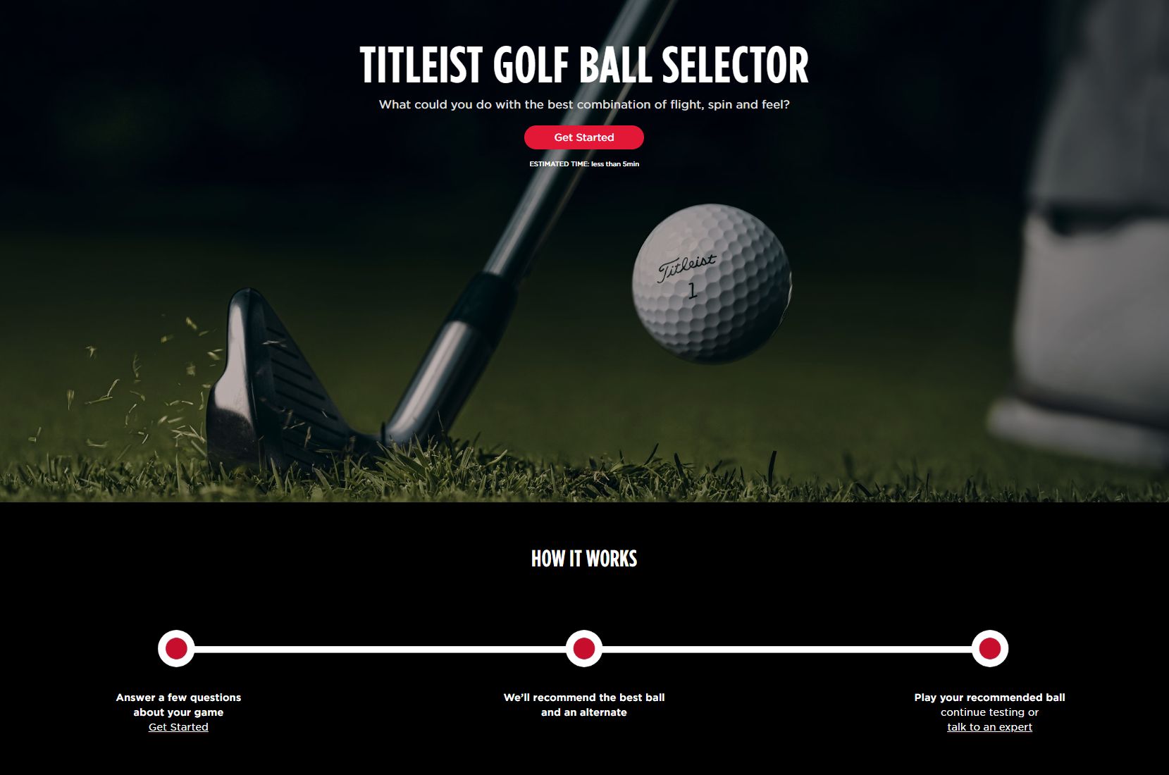 Titleist Ball Selector Tool